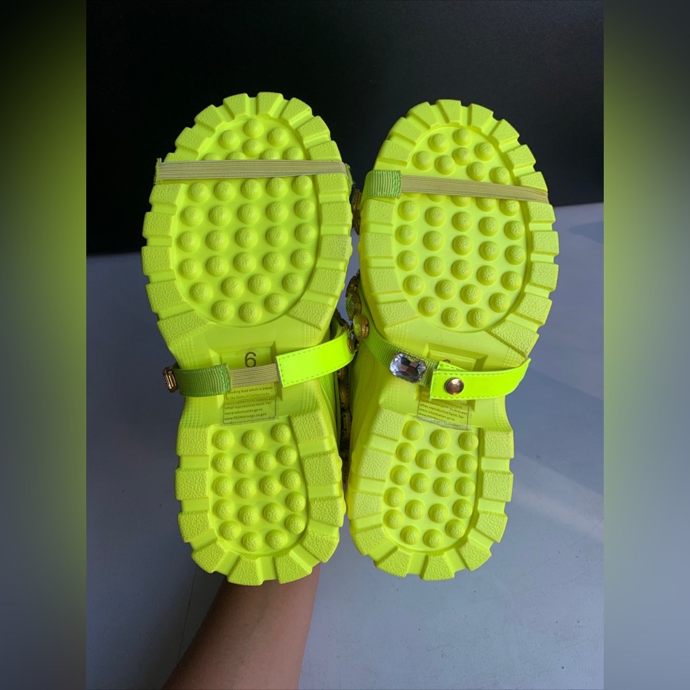 Cape Robbin Chunk Fever Sneakers Women’s Size 6 Neon Yellow‎ Chunky Platform - Picture 12 of 13
